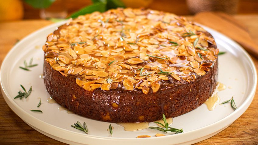 Lemon Ricotta Polenta Cake